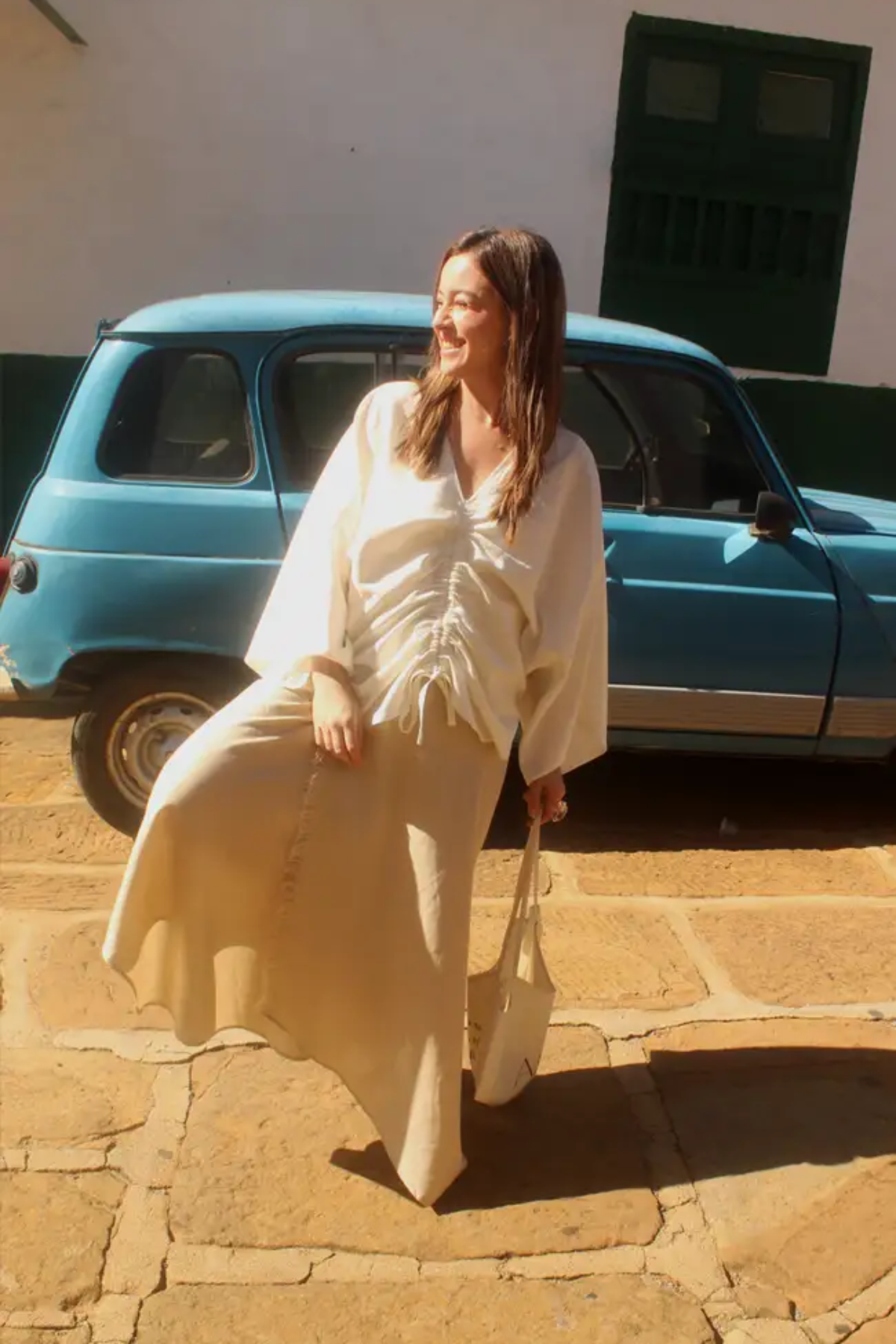 MARTA Falda pareo beige arena